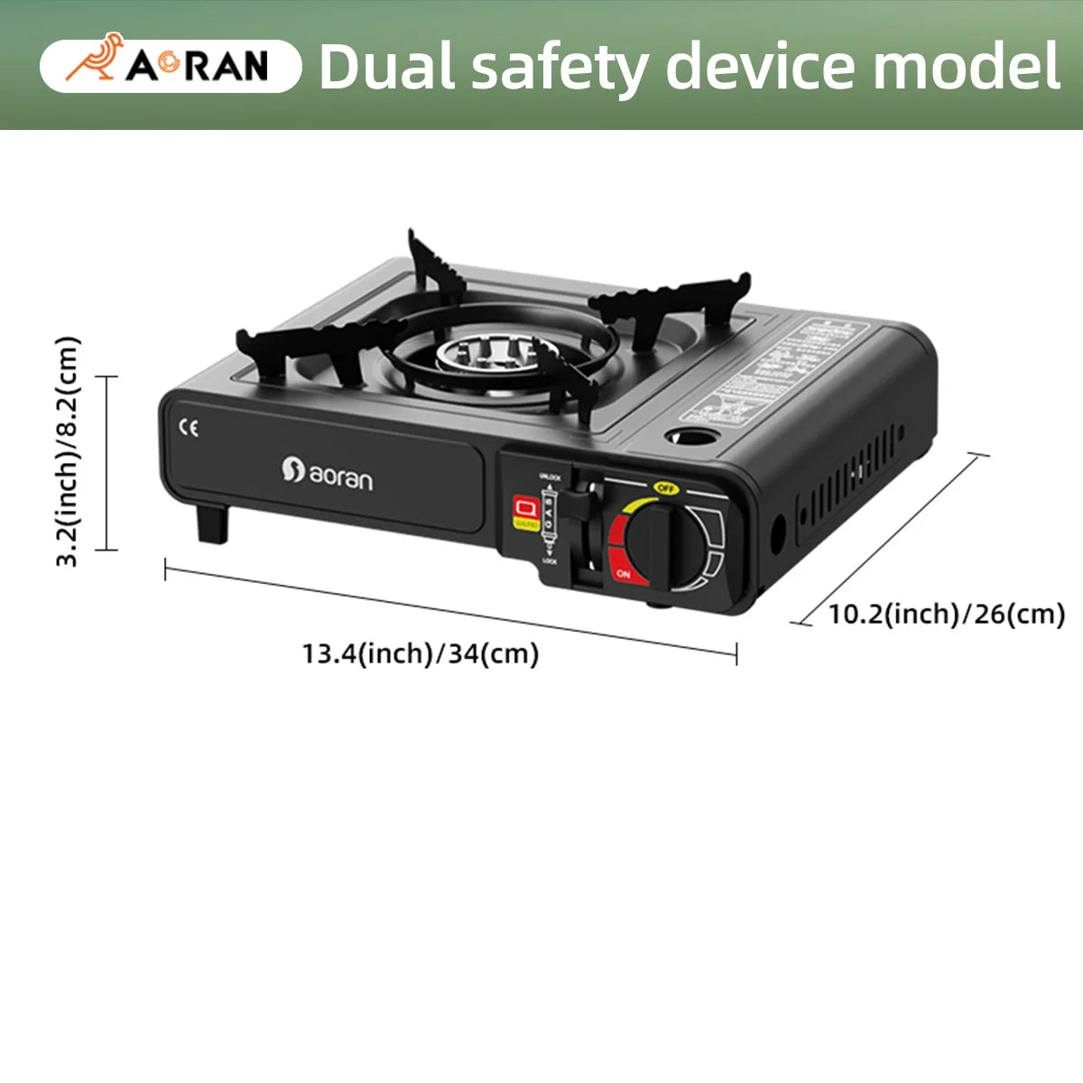 Cassette Stove Household Outdoor Portable Stove Grill 2900W High Fire Gas Stove Suitable for Outdoor Camping Kitchen Barbecue