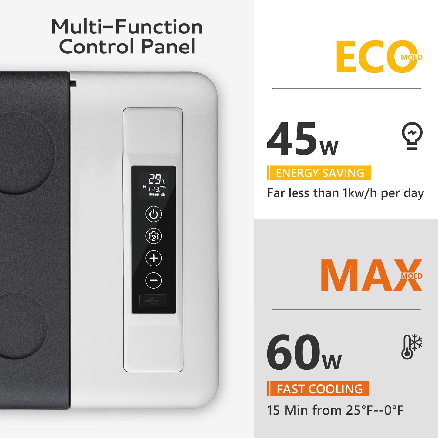 SIMZLIFE 12V Car Fridge Refrigerator 18L Compressor APP Control Portable Refrigerator Portable Freezer for Camping Travel Boat