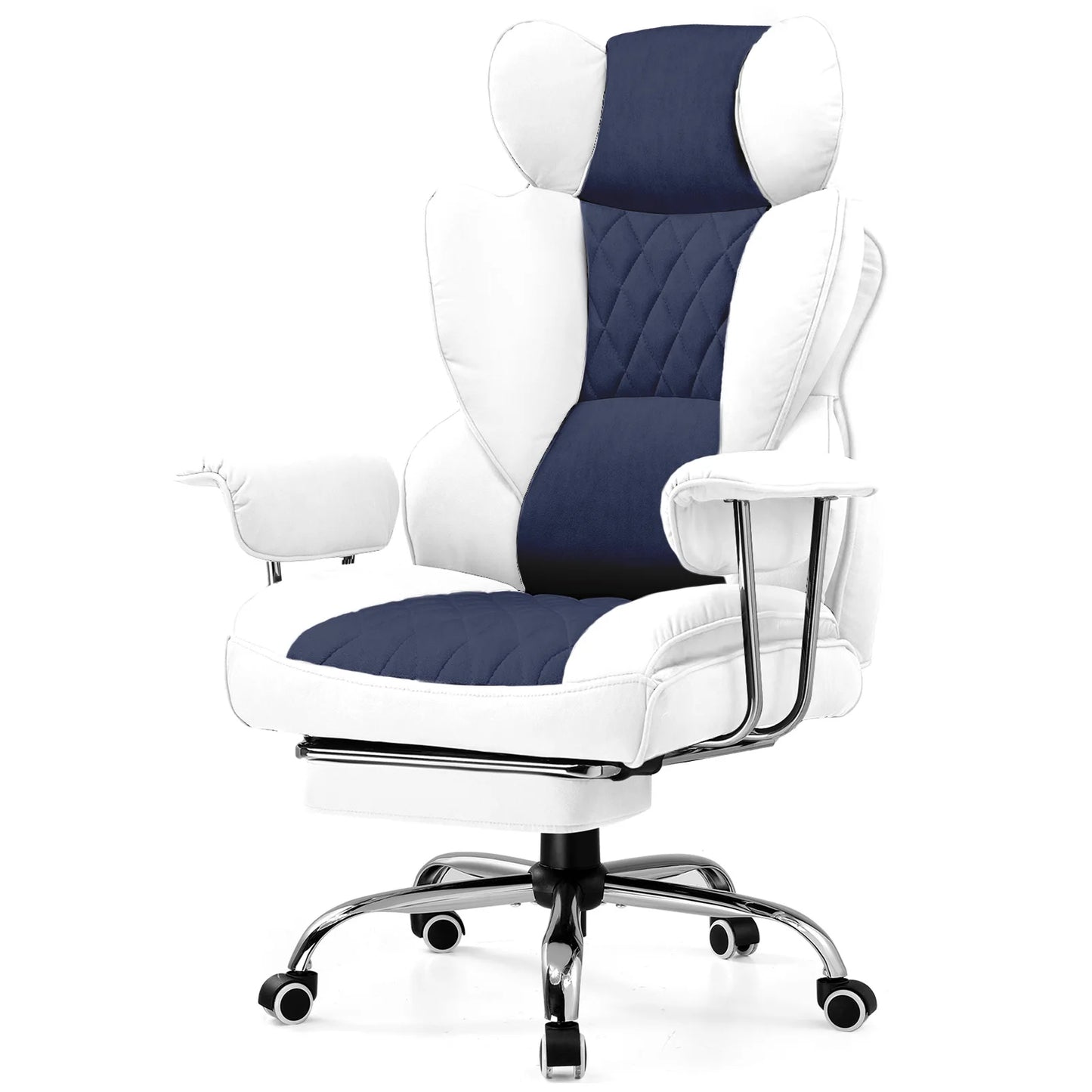 Big and Tall Gaming Chair with Pocket Spring Lumbar Support, Ergonomic Office Chair with Footrest