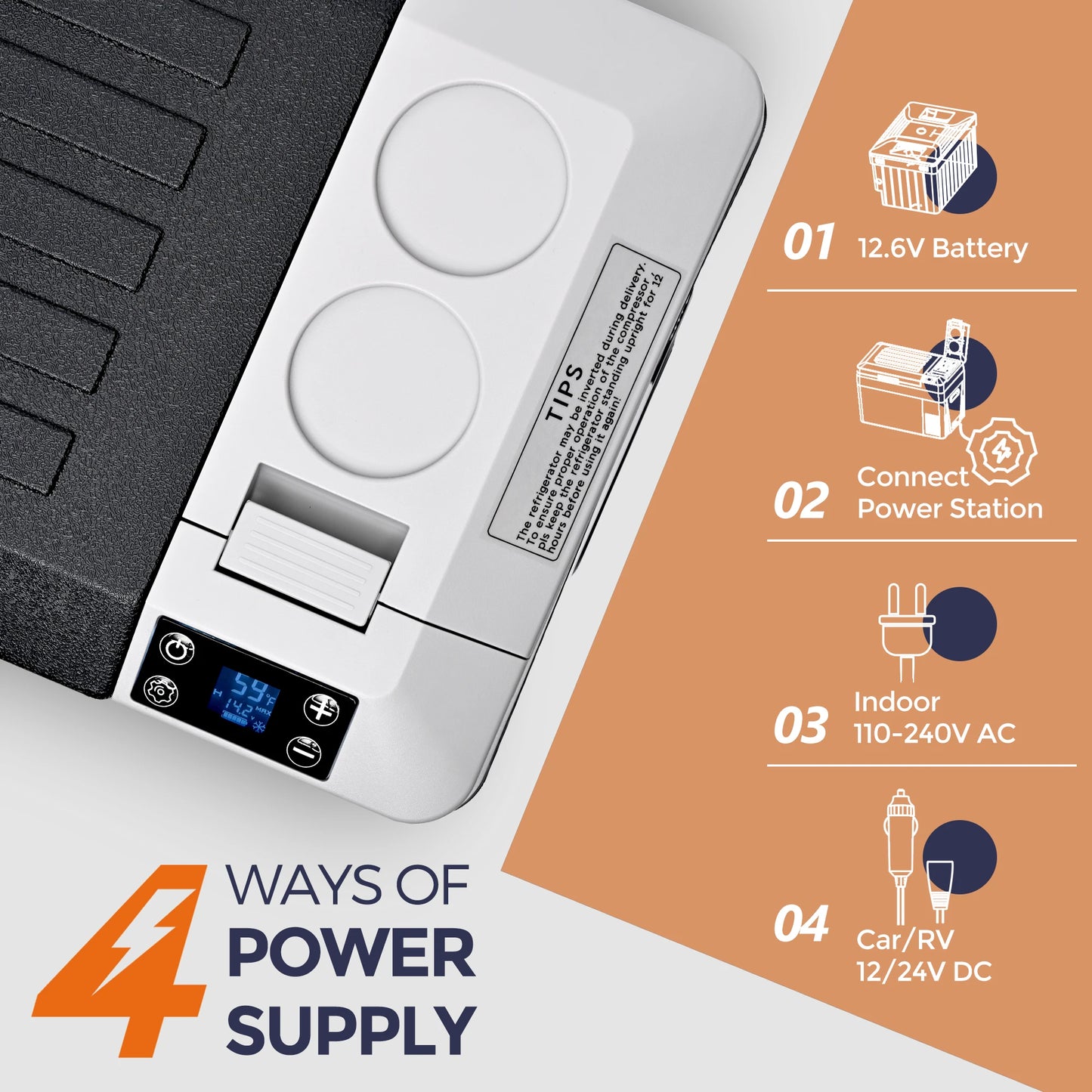 Vibekio Car Fridge 12V 23L Portable Refrigerator APP Control Car Refrigerator Freezer Usable Battery for Camping Travel RV Truck