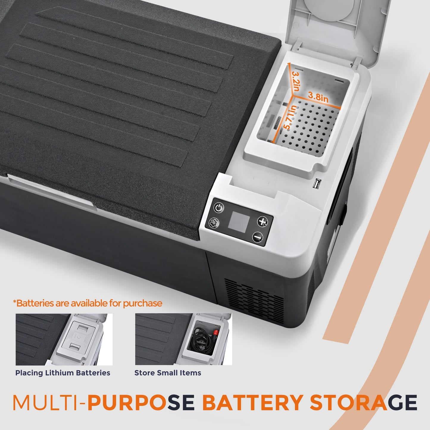 Vibekio Car Fridge 12V 23L Portable Refrigerator APP Control Car Refrigerator Freezer Usable Battery for Camping Travel RV Truck