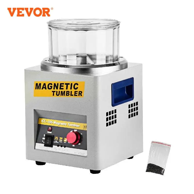 Vevor KT-185 Magnetic Tumbler Jewelry Polisher Mini Metal Finisher AC 110V 220V Gold Precision Parts Polisher