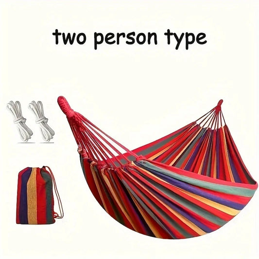Outdoor Multi-Functional Hammock - Colorful Anti-Flip Design, Garden Leisure Hammock, Equipped with Tree-Friendly Straps and a P