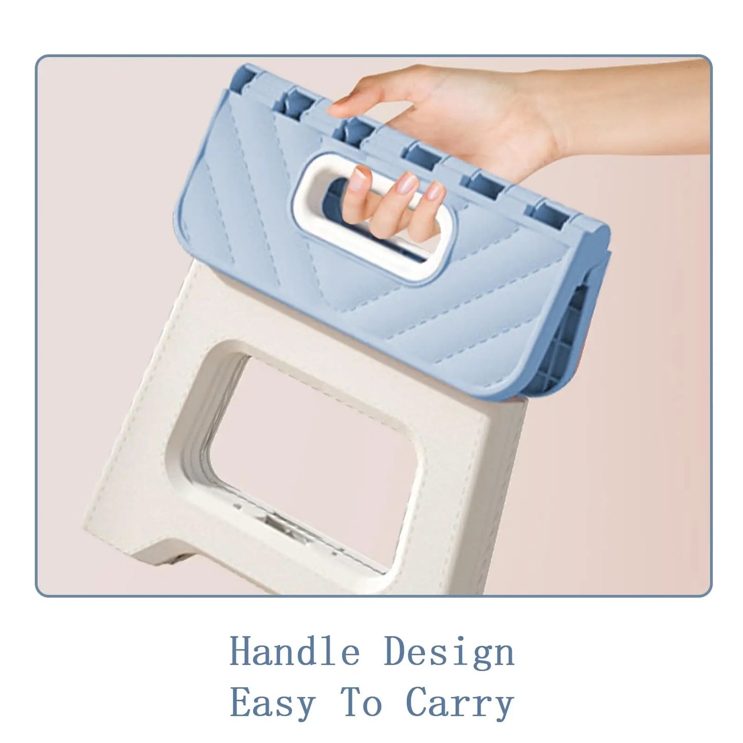 Home Folding Step Stool Anti Slip Surface Foot Stool with 8.7 Inch Height Sturdy and Lightweight Plastic Foldable Step Stool