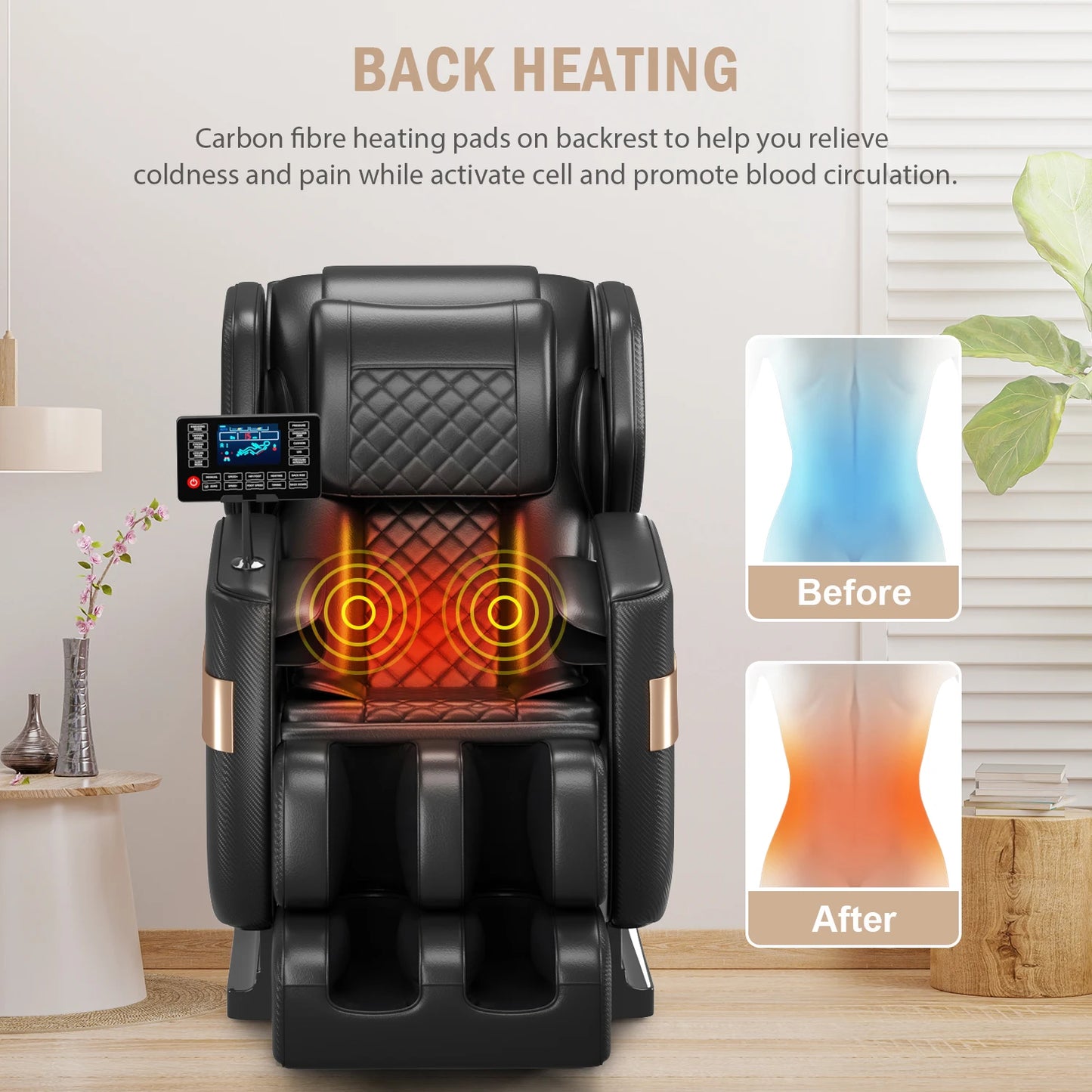 2024 Zero Gravity Multi Function Full Body Massage Chair with Back Massage and Full Body Airbag Relaxation