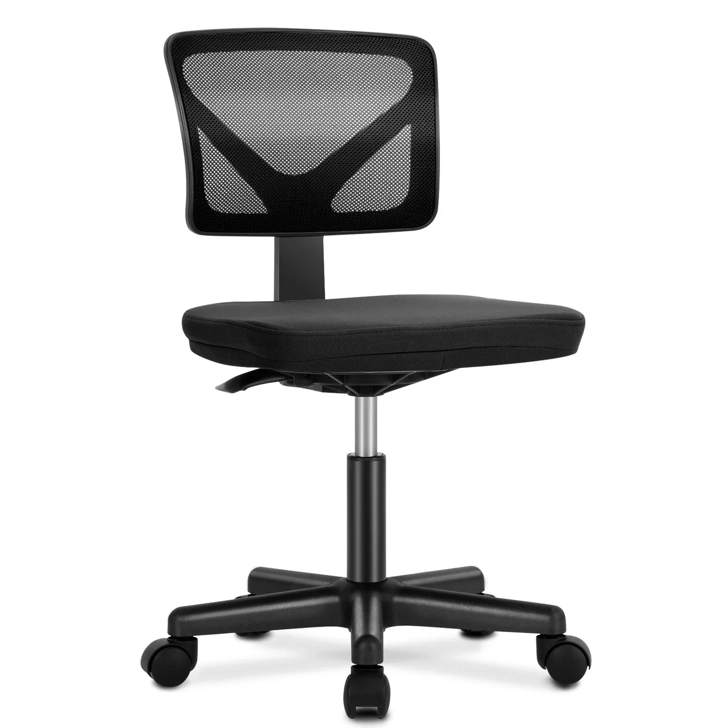JHK Mesh Armless Office Chair with Lumbar Support Adjustable Height 360 Degree Rolling Swivel Computer Chair