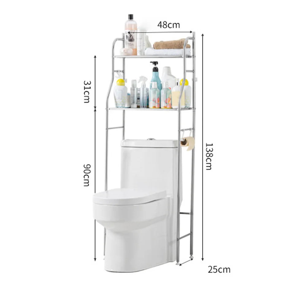Over The Toilet Storage, Metal Over Toilet Organizer Rack With Towel Hooks, Paper Holder, Bathroom Organizer Over Toilet