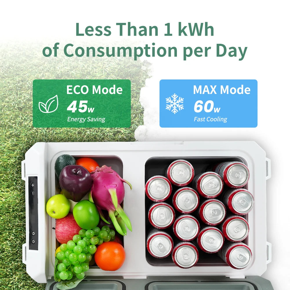 Alpicool QX 25L 30L 40L Car Refrigerator 12/24V DC 100-240V AC Fridge Freezer Dual Zone Portable Compressor Cooler for Camping