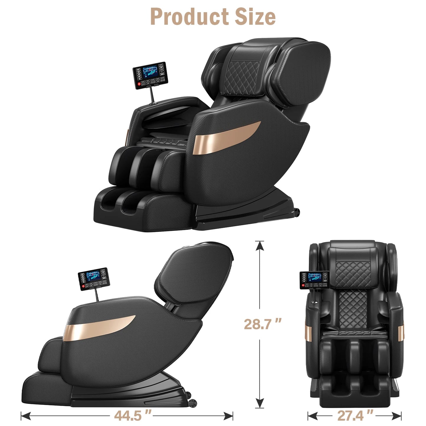 2024 Zero Gravity Multi Function Full Body Massage Chair with Back Massage and Full Body Airbag Relaxation
