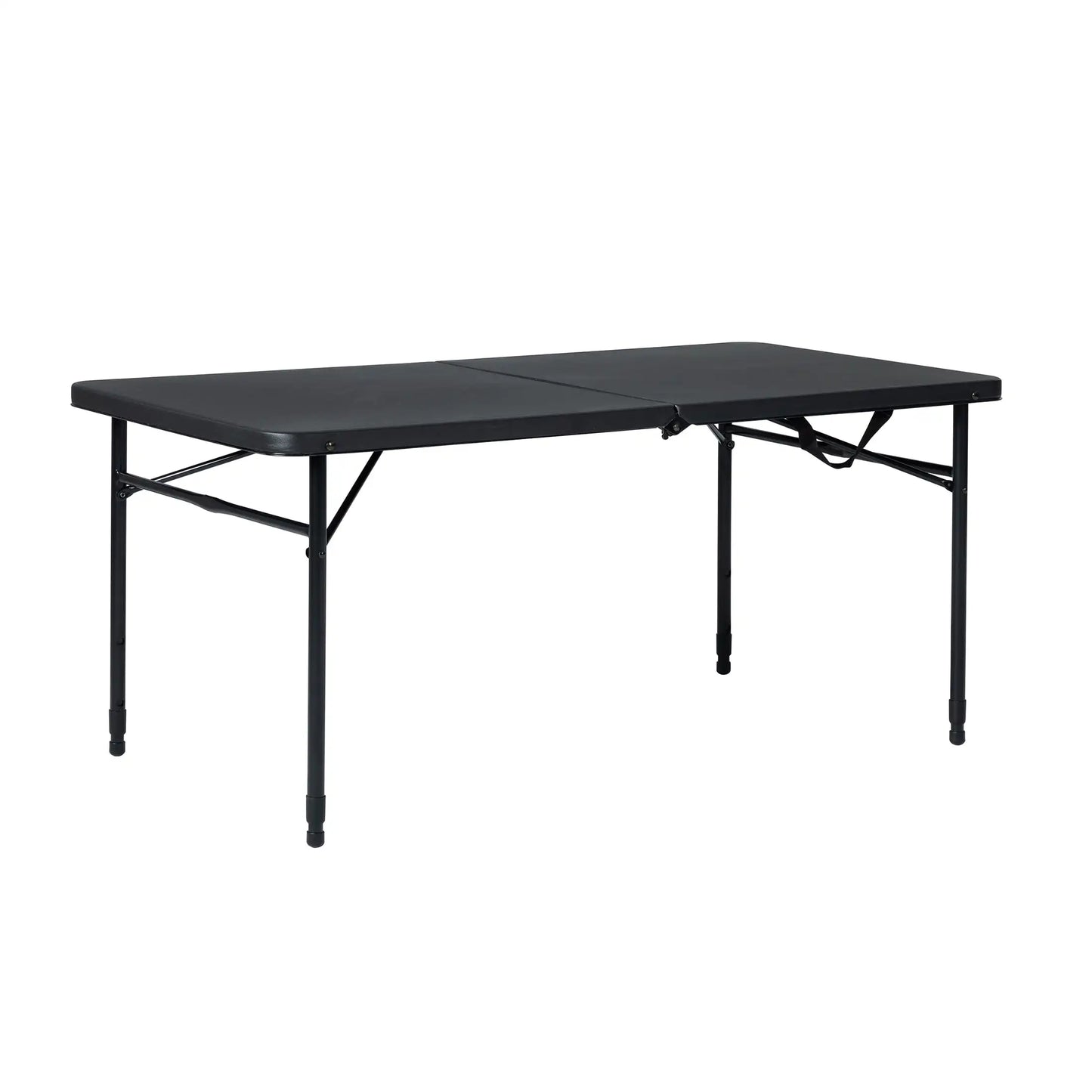 4-Foot Foldable Adjustable Table for Serving Table, Craft Supply Table, Outdoor Dining Table