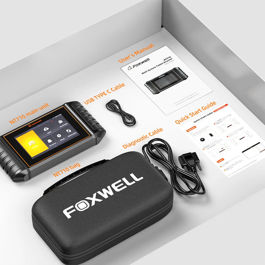 Foxwell NT710 OBD2 Diagnostic Scan Tool Car Code Reader ECU Coding Full System Bi-Directional Automotive Scanner