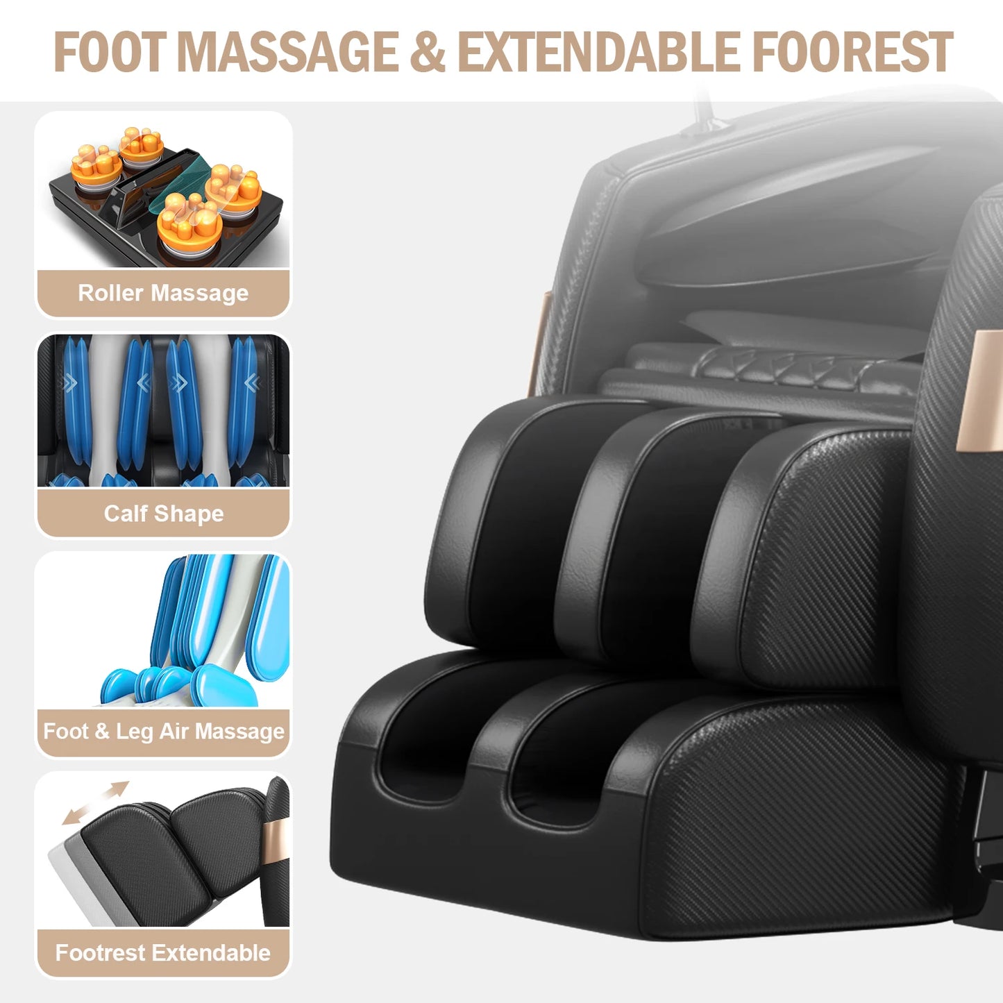 2024 Zero Gravity Multi Function Full Body Massage Chair with Back Massage and Full Body Airbag Relaxation