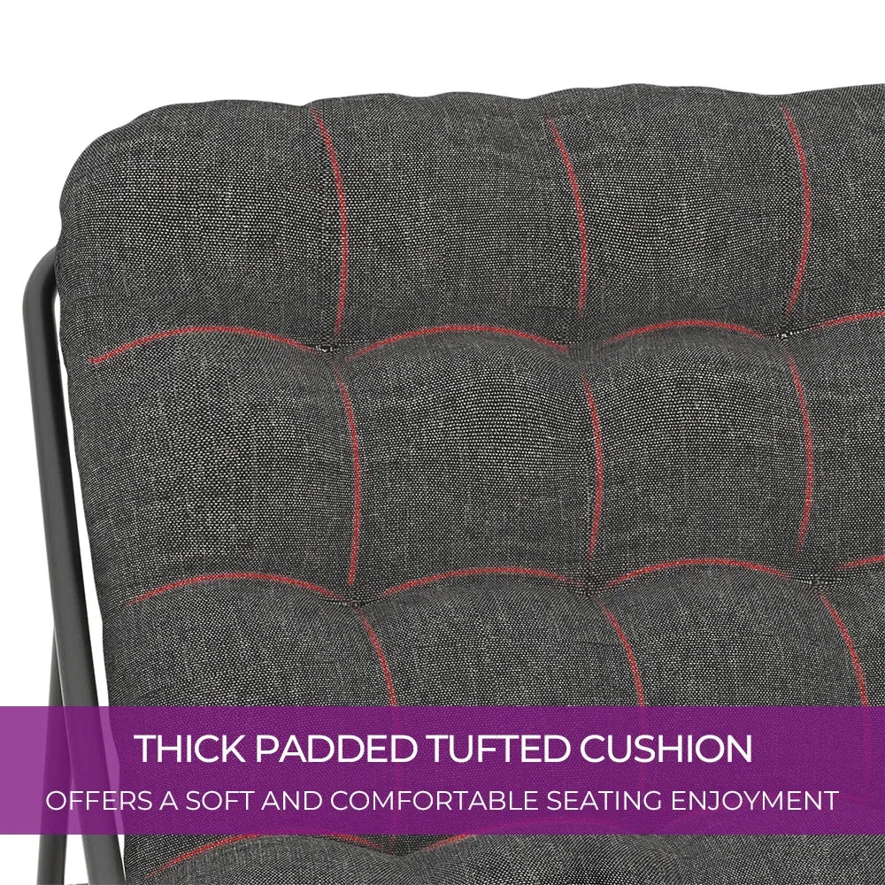 Outdoor Rocking Chair, Padded Cushion Recliner Rocker for Front Porch Sunroom Patio Backyard