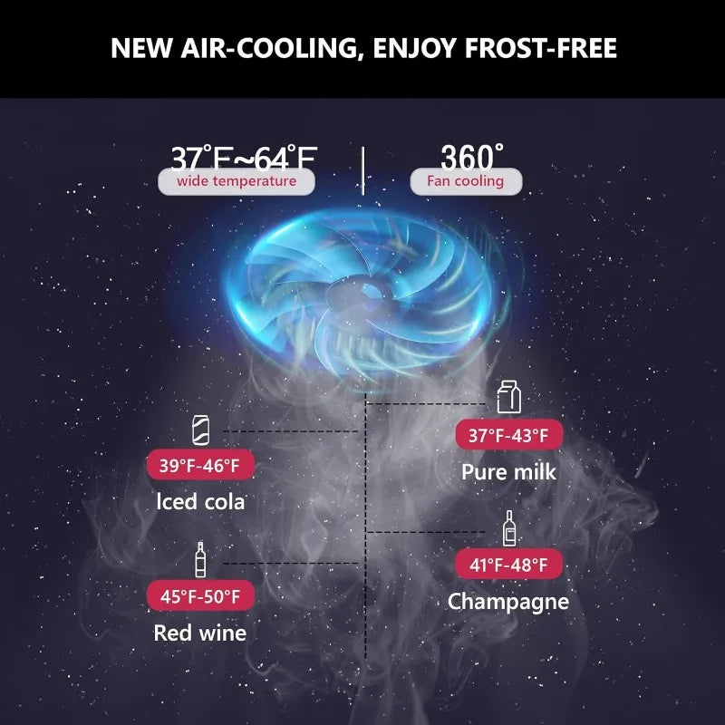 Beverage Refrigerator Cooler - 126 Can Mini Fridge with Glass Door for Soda Beer or Wine, Beverage Cooler for Home