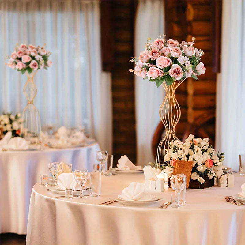 23.6 Inch High Metal Vases for Wedding Centerpiece Display Modern Home Decoration Halloween Christmas Decor