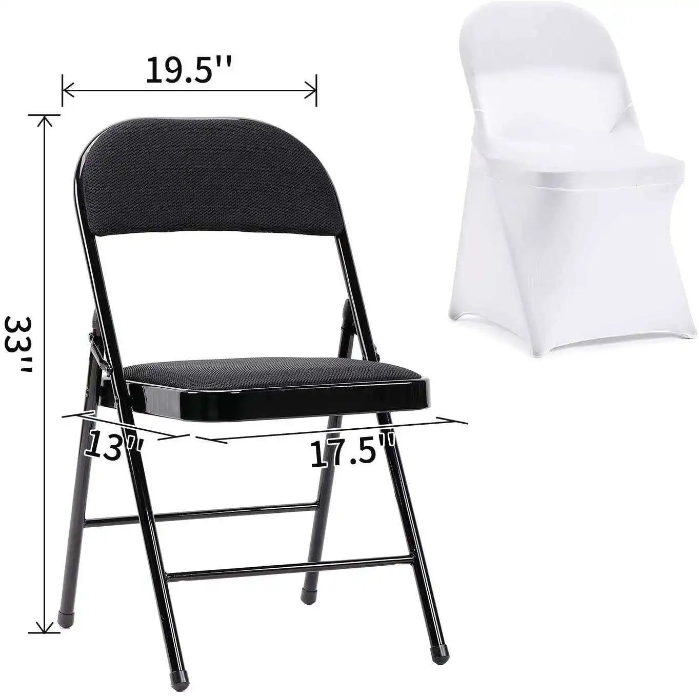 READOR 30/50/100Pcs stretch party banquet chair slipcovers white wedding spandex folding chair cover