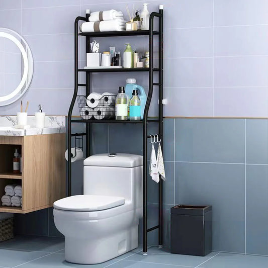 Over The Toilet Storage, Metal Over Toilet Organizer Rack With Towel Hooks, Paper Holder, Bathroom Organizer Over Toilet
