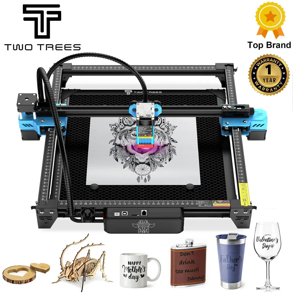 TwoTrees TTS-55 Pro Laser Engraver With Wifi Offline Control 80W CNC Cutting Machine 445nm Blue Light
