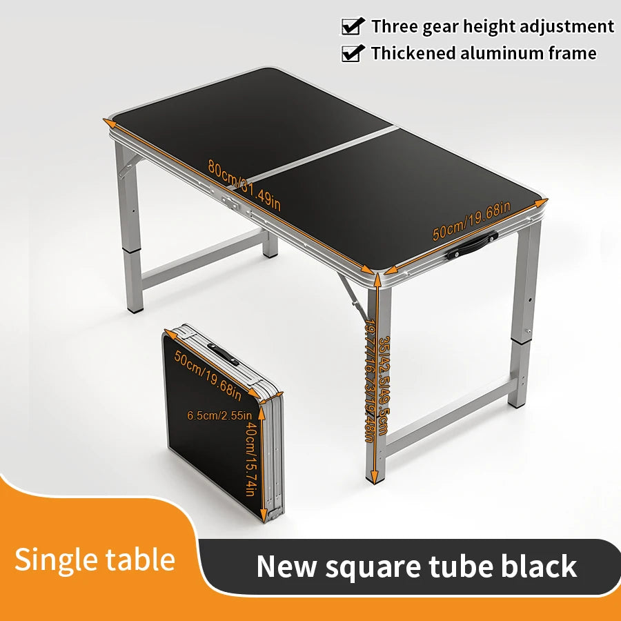 Outdoor table, portable folding table with handle - suitable for outdoor camping, picnicking, gatherings, no electricity require