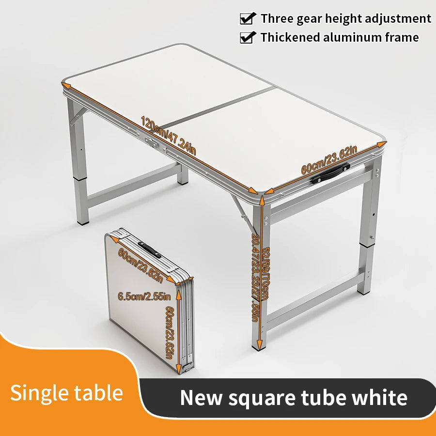 Outdoor table, portable folding table with handle - suitable for outdoor camping, picnicking, gatherings, no electricity require