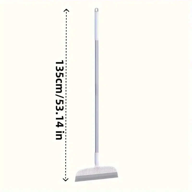 A magic broom suitable for bathrooms, kitchens, and living rooms, with a detachable head that easily removes hair and dust