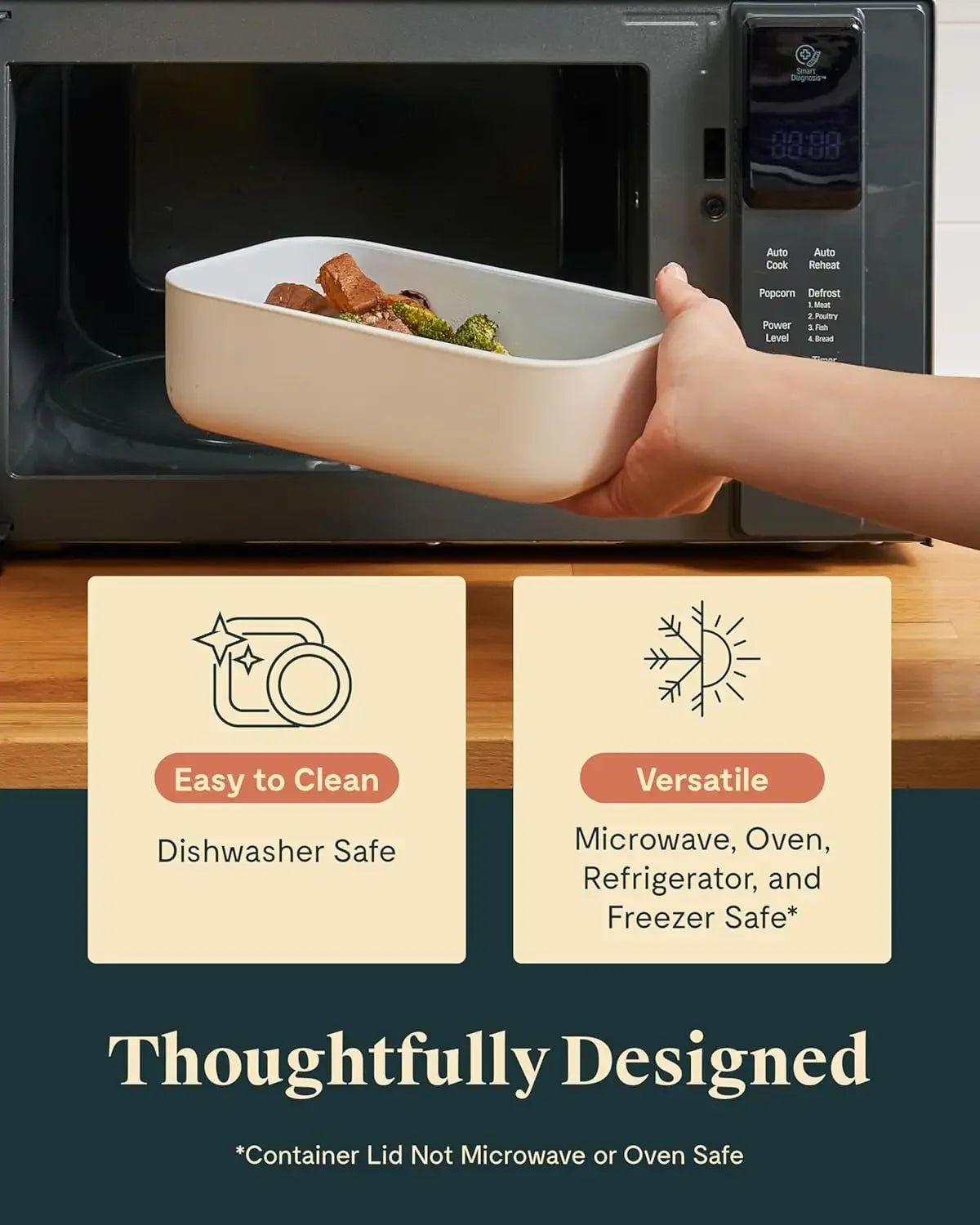 3pc Glass Food Storage Set – 10 Cup, 6.6 Cup, & 4.4 Cup Food Containers - Ceramic Coated - Non Toxic Non Stick Lunch Box