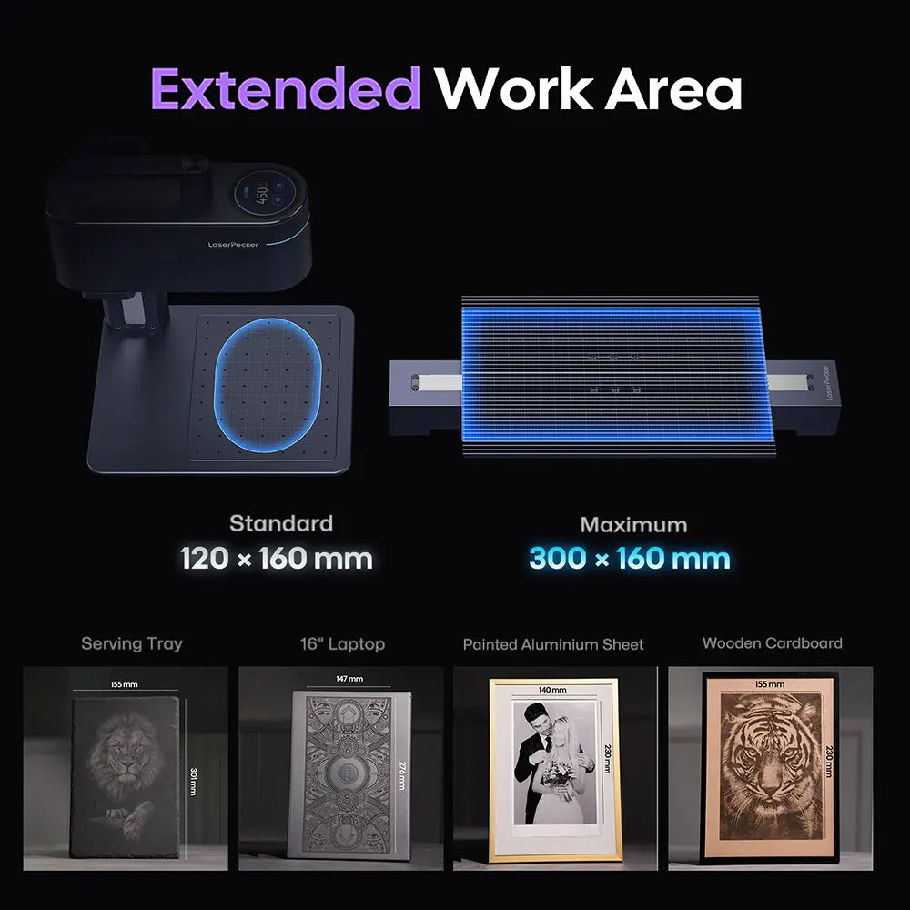 Laserpecker 4 LP4 Laser Engraving Machine Dual Light Engraver Portable for Metal Wood Plastic Carving