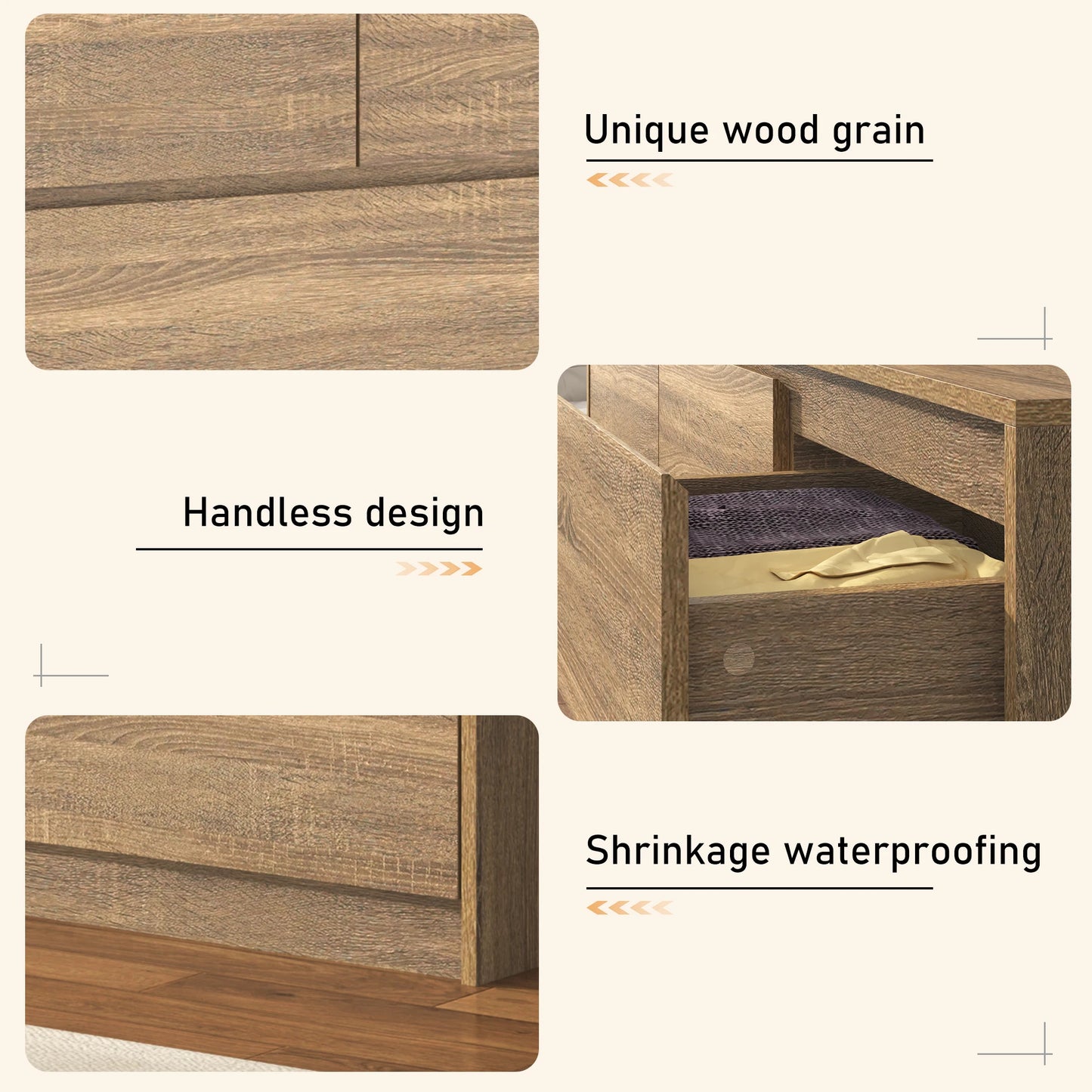 7 Drawer Dresser for Bedroom 55 Inch Modern Chest of Drawers for Closet Wide Drawer Organizer Cabinet in White and Black