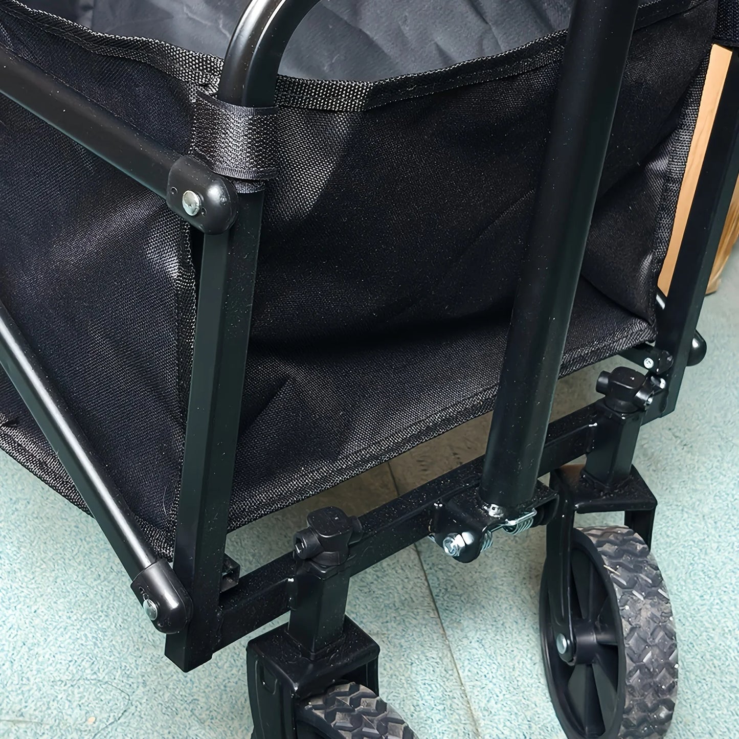 Foldable Folding Car Stroller, Dog Stroller Heavy Duty Utility Garden Cart with All-Terrain Wheels for Beach, Lawn, Sports, Camp