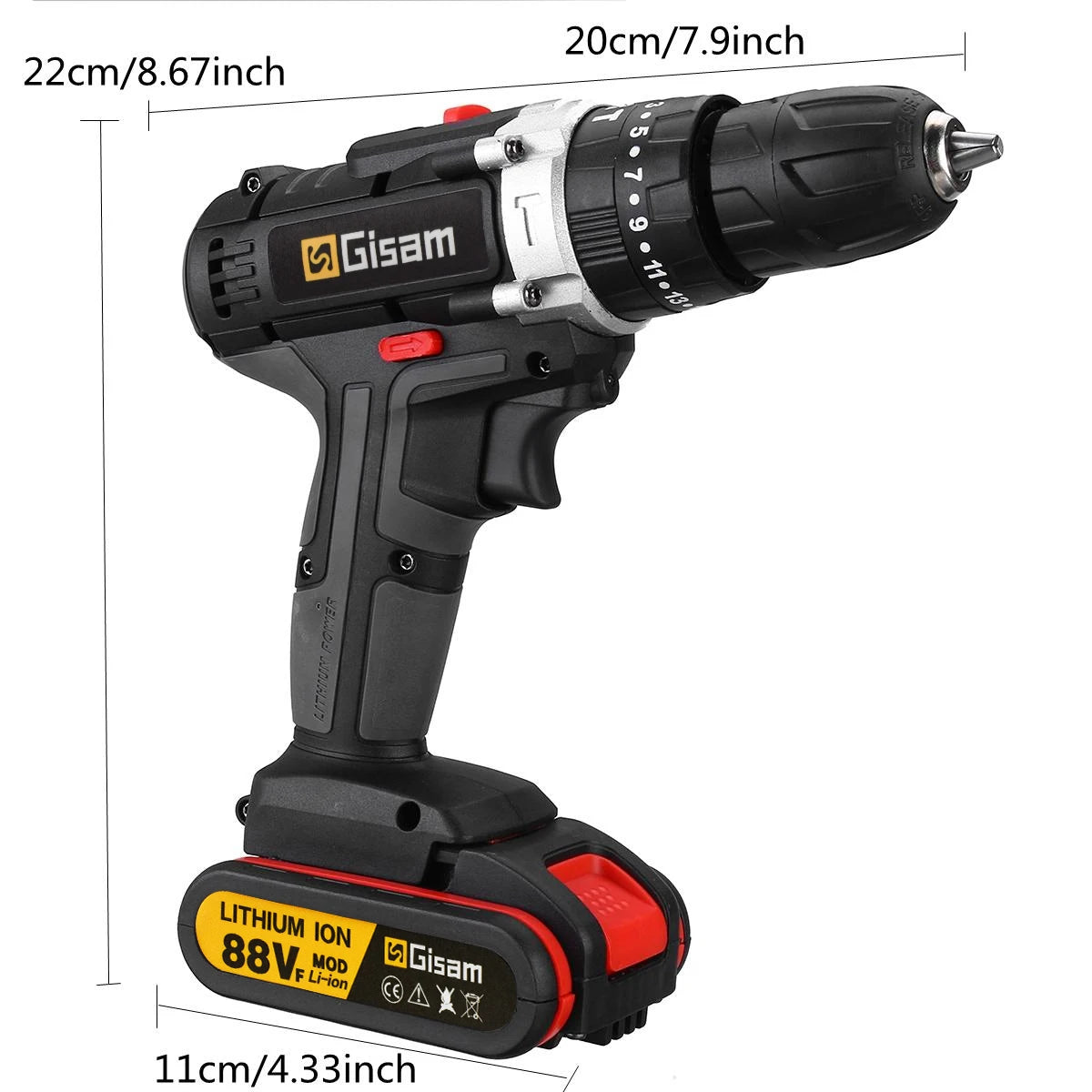 21V Cordless Impact Drill Electric Screwdriver Mini Wireless Hand Drill Lithium Ion Battery Power Tool