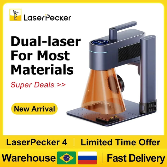 Laserpecker 4 LP4 Laser Engraving Machine Dual Light Engraver for Metal Wood Plastic Portable Carving