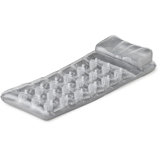 58894EP 18-Pocket French Mattress Suntanner Pool Lounger Float w/Headrest,10x10x10