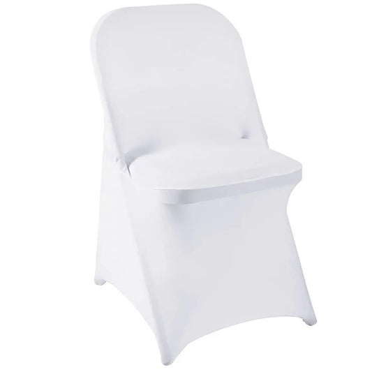 READOR 30/50/100Pcs stretch party banquet chair slipcovers white wedding spandex folding chair cover