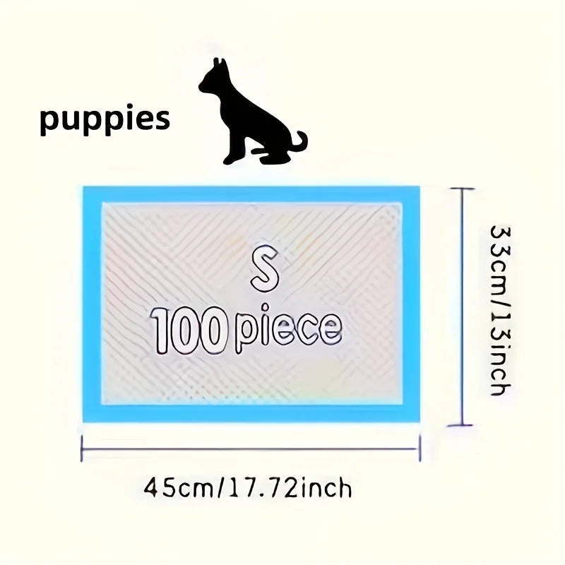 100 17.7"x13" inch 6-layer protective structure Disposable absorbent dog training pads - Training puppy urine pads for super abs